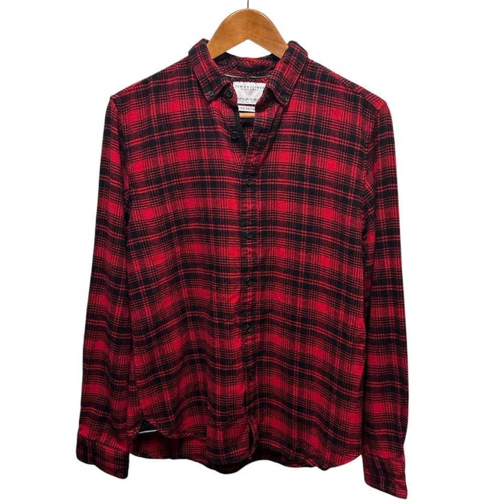 Denim & Flower Ricky Singh Flannel Shirt Size Small